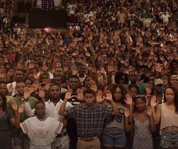 Howard University students standing with #Ferguson photo taken today via https://twitter.com/The_Blackness48 (via Southern Poverty Law Center)
